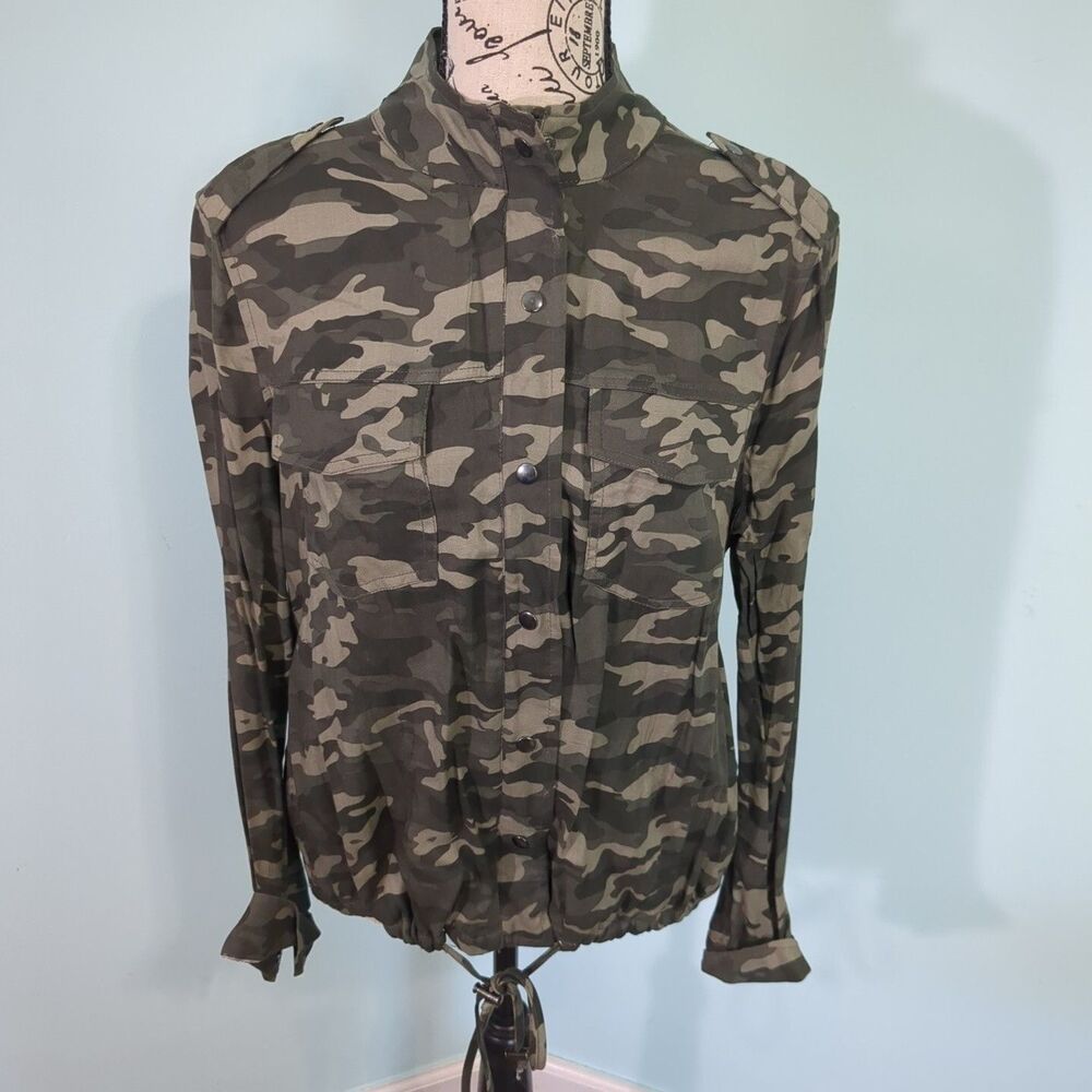 Beach Lunch Lounge Shirt Cargo Utility Camo Zip Button Drawstring Lightweight e